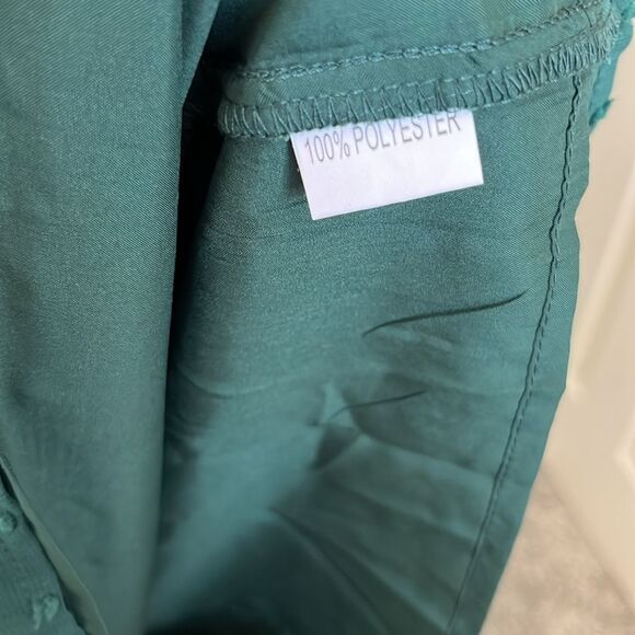 Zeagoo Teal Blouse with Beige Lace Detail - Picture 10 of 10